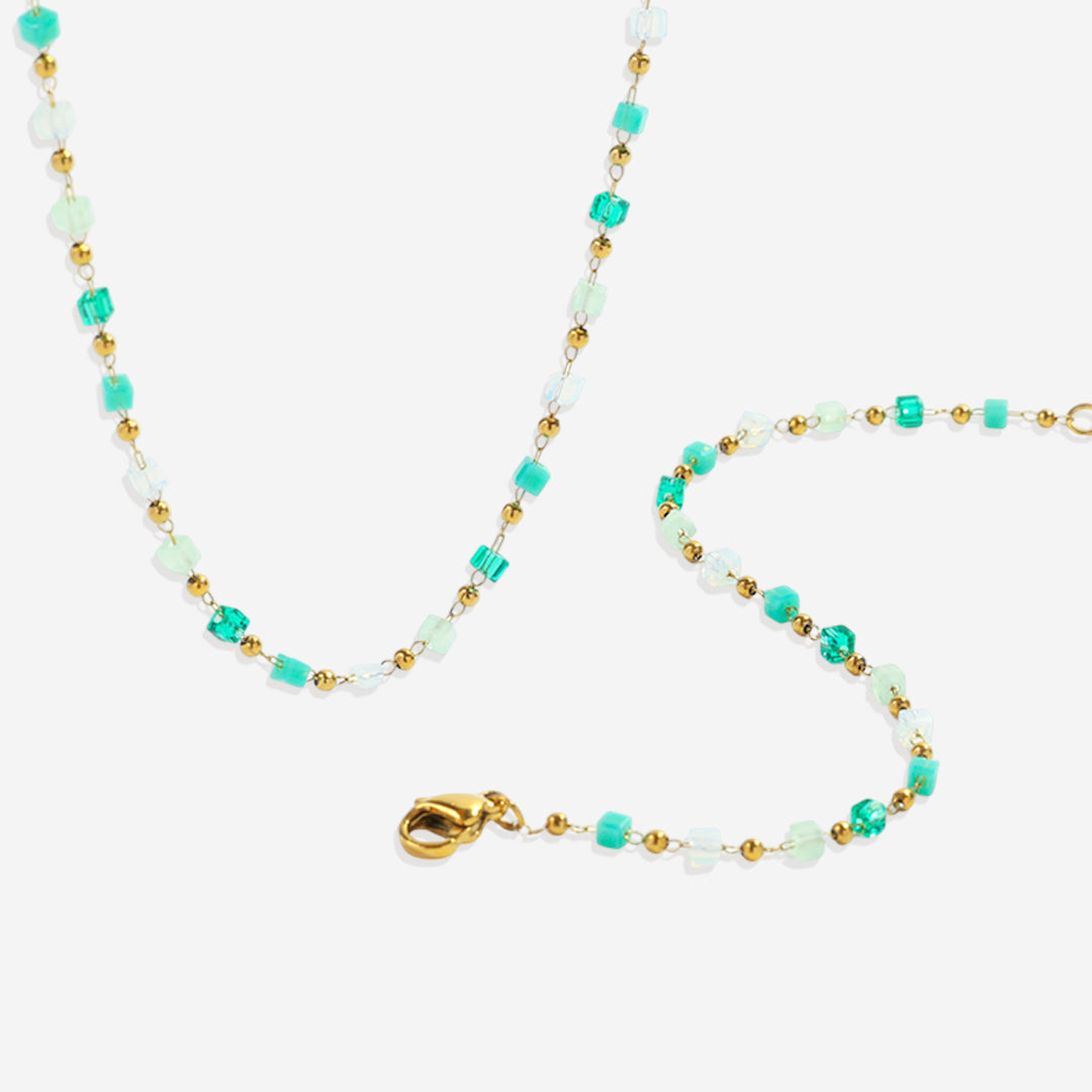 Ensemble bracelet de plage en perles et collier ras du cou
