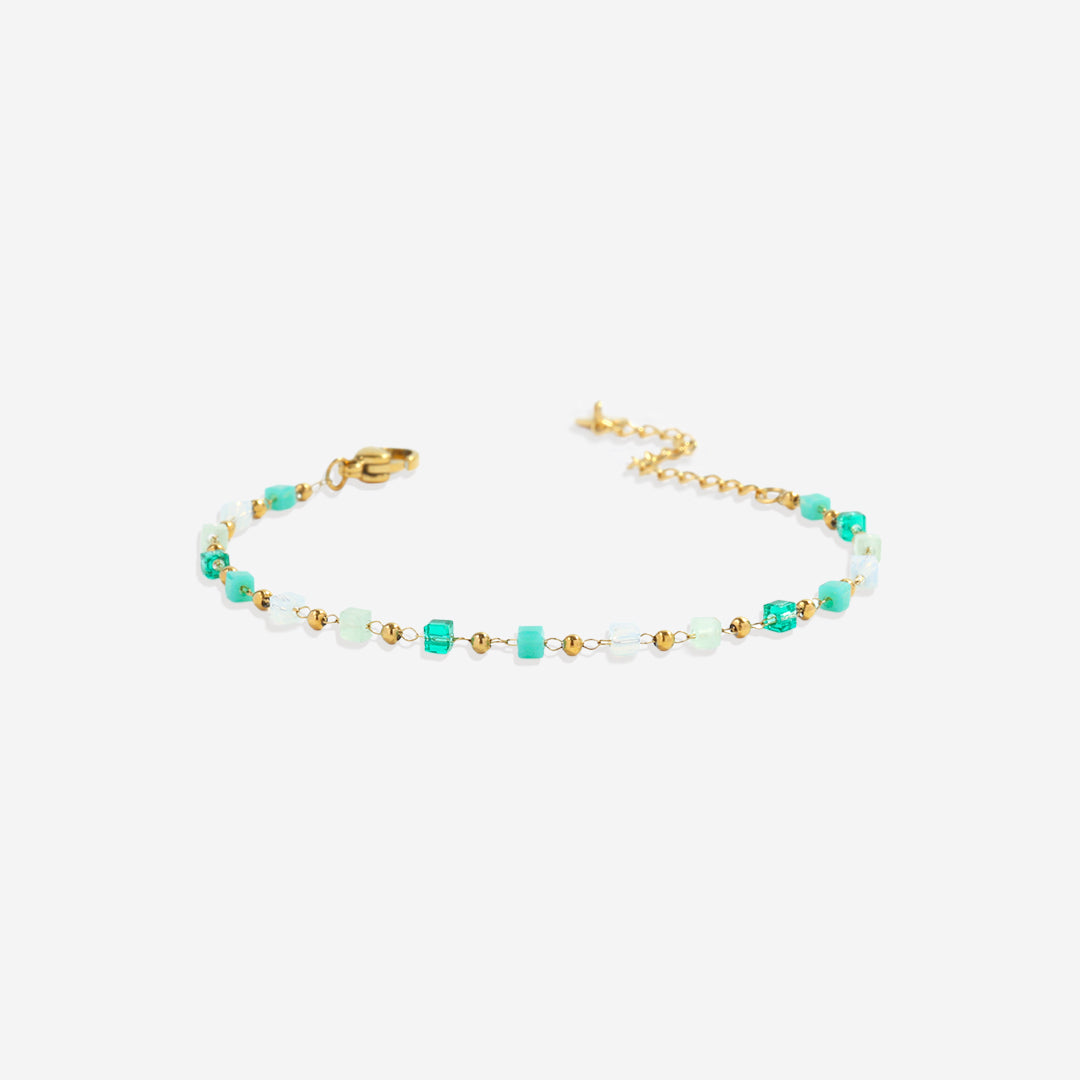 Ensemble bracelet de plage en perles et collier ras du cou