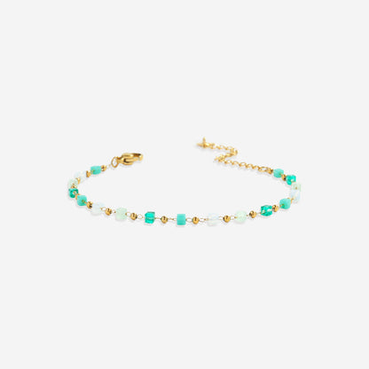 Ensemble bracelet de plage en perles et collier ras du cou