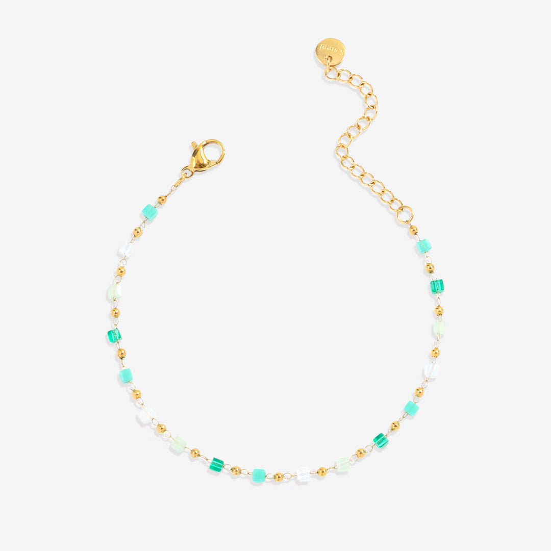 Ensemble bracelet de plage en perles et collier ras du cou