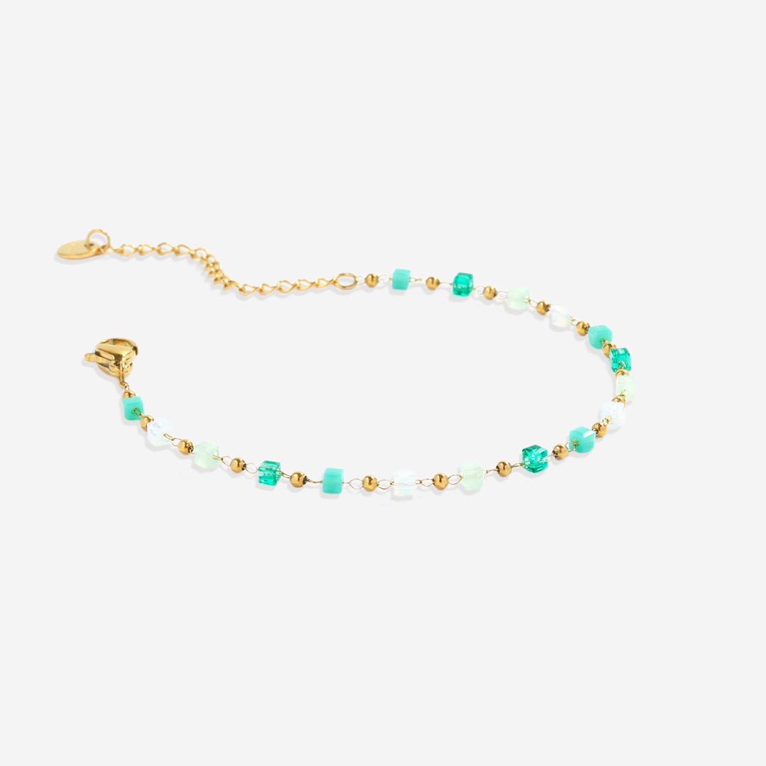 Ensemble bracelet de plage en perles et collier ras du cou