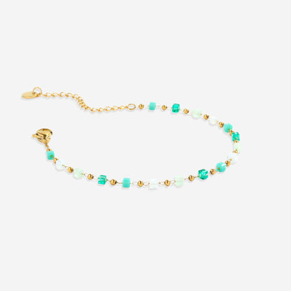 Ensemble bracelet de plage en perles et collier ras du cou