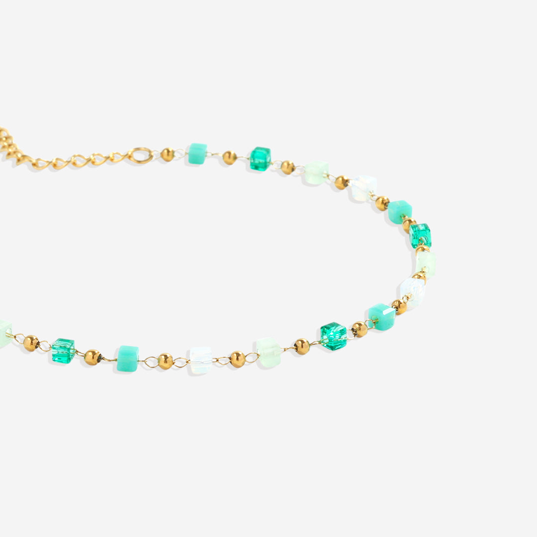 Ensemble bracelet de plage en perles et collier ras du cou