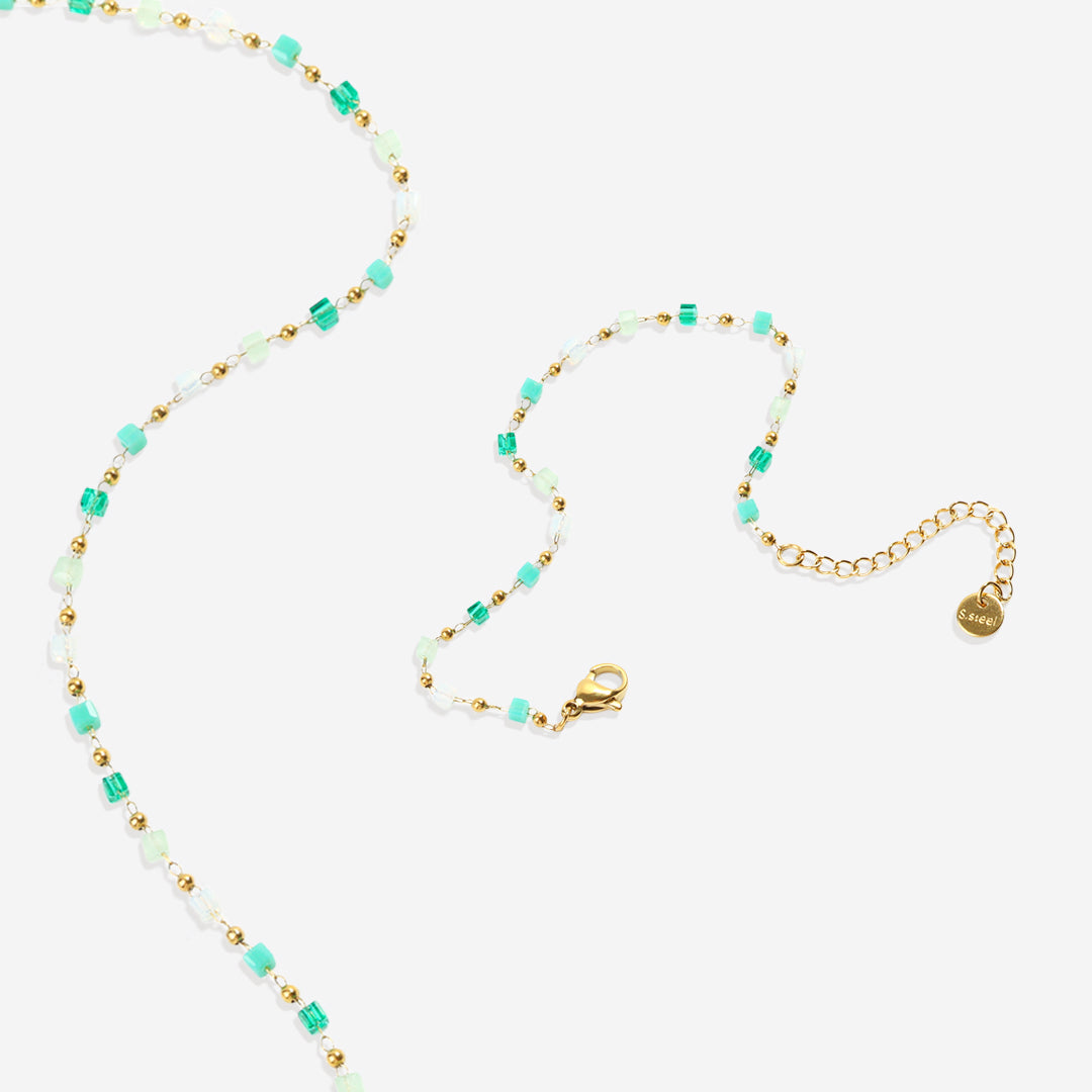Ensemble bracelet de plage en perles et collier ras du cou