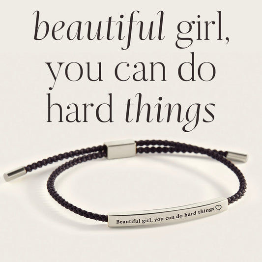 Bracelet Inspiré "Belle Fille Tu Peux Faire Des Choses Difficiles"