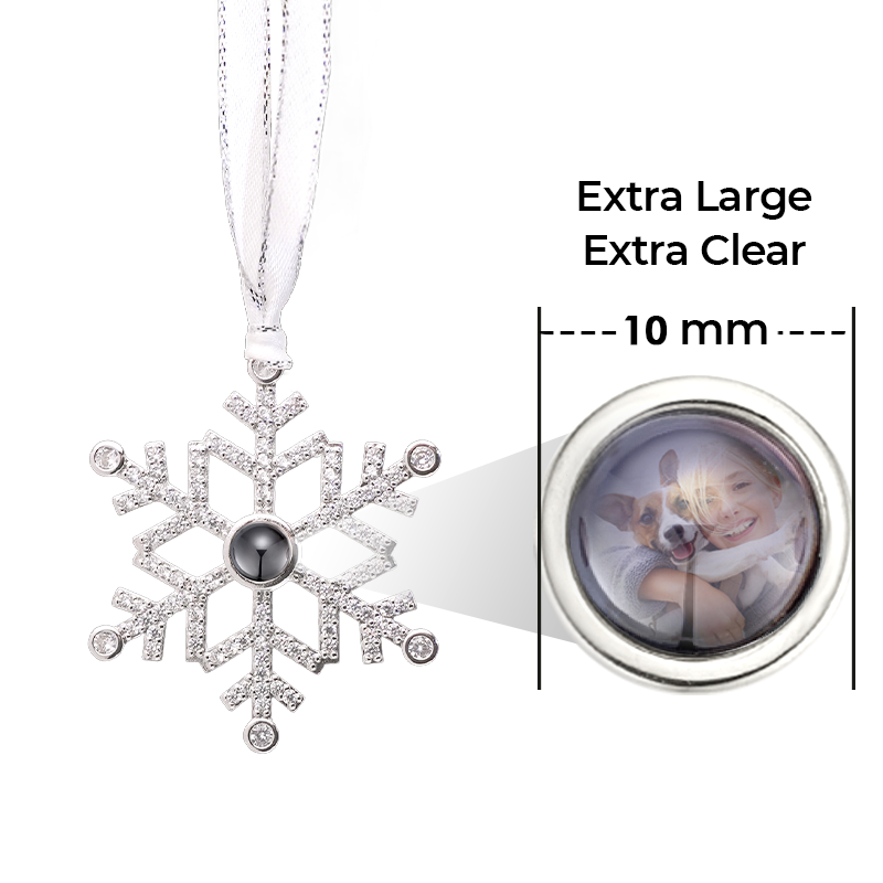 Benutzerdefinierte Weihnachten Schneeflocke Foto Ornament