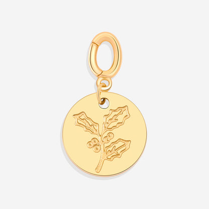 Gravierter Geburtsblumen-Scheiben-Charm