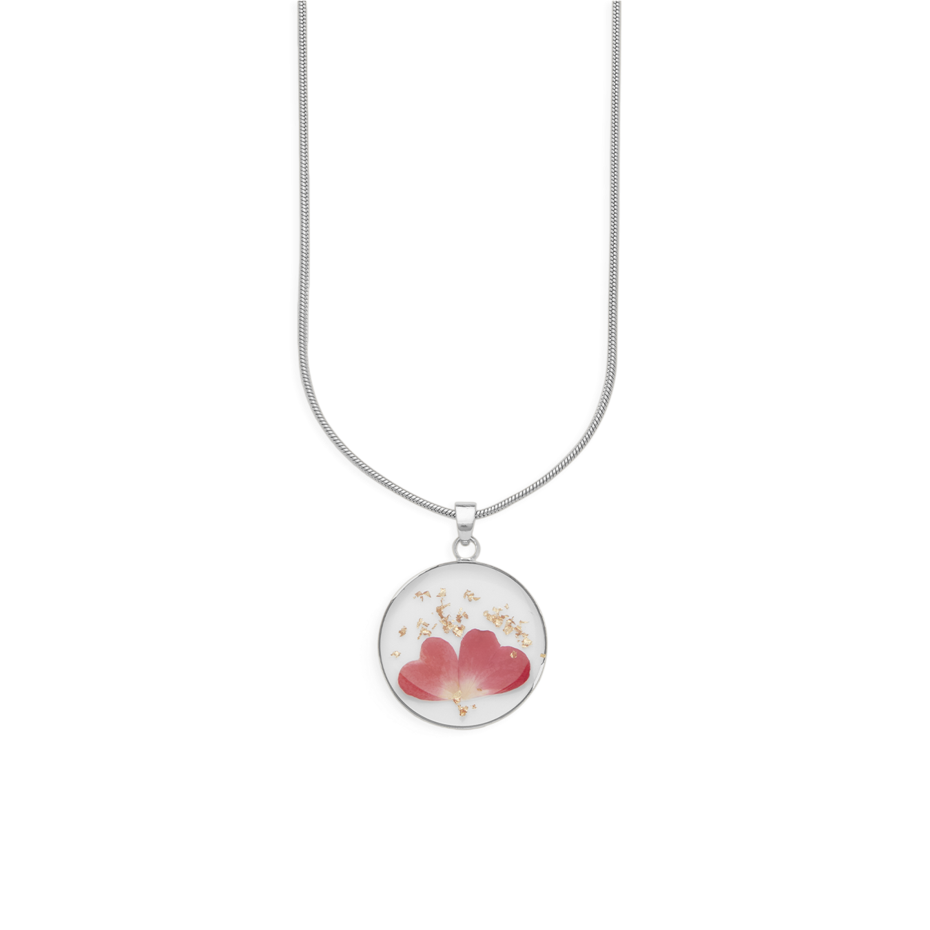 Collier de fleurs de naissance pressées