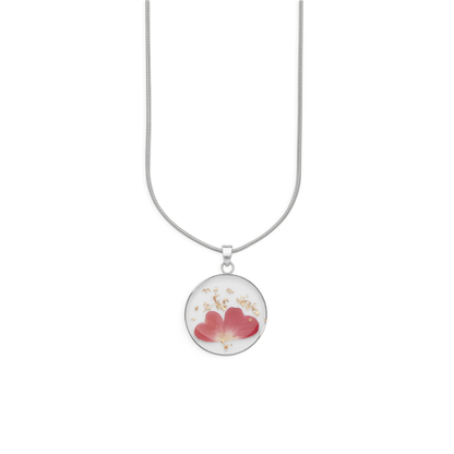 Collier de fleurs de naissance pressées