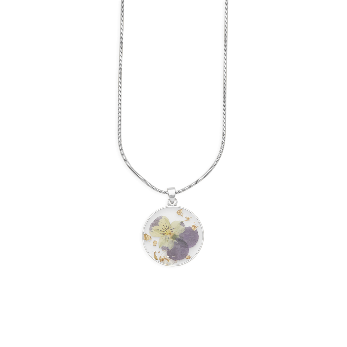 Collier de fleurs de naissance pressées