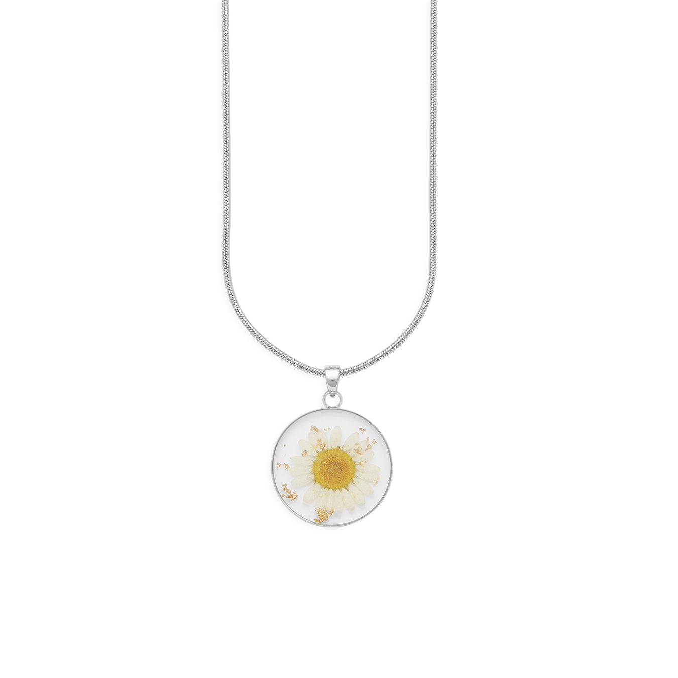 Collier de fleurs de naissance pressées