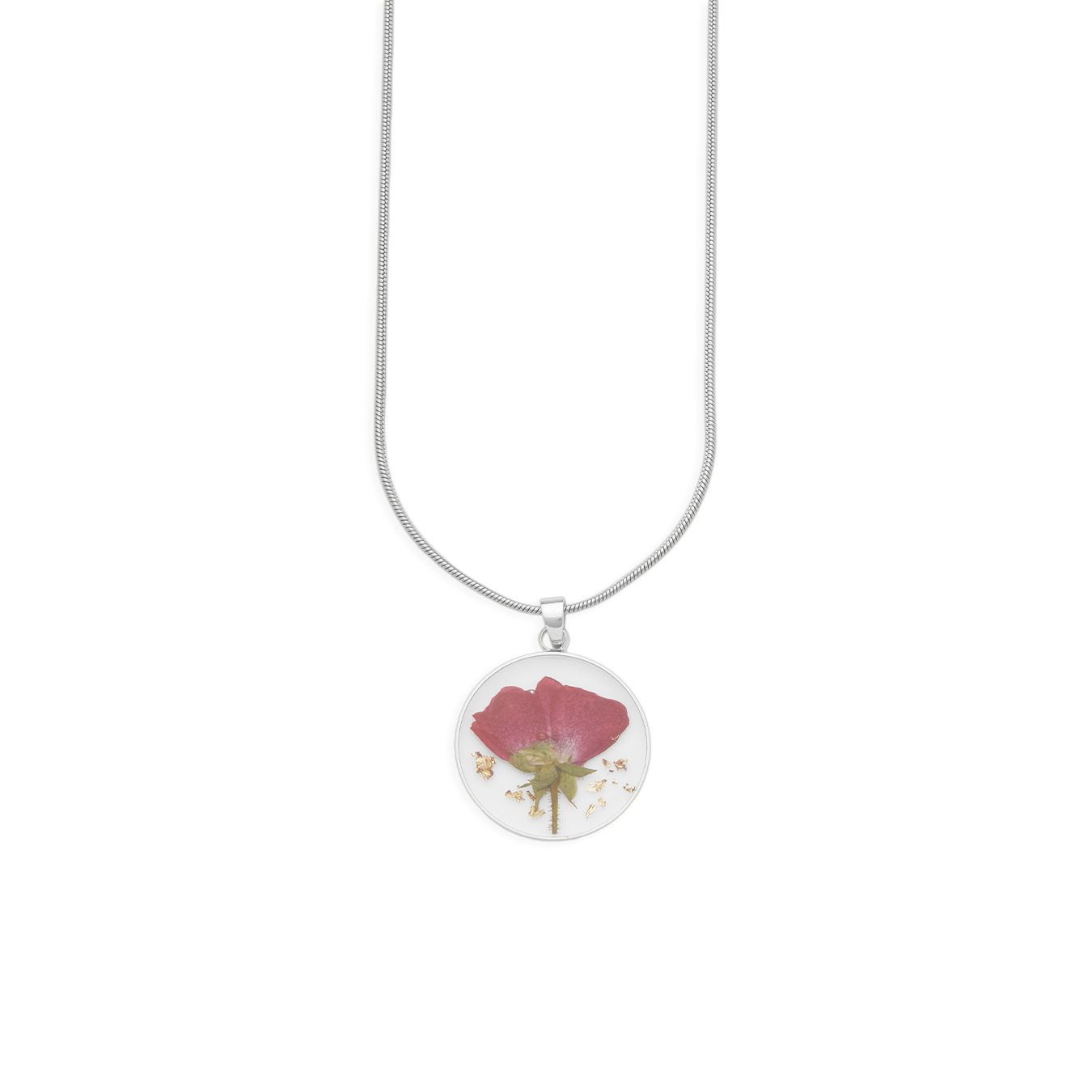 Collier de fleurs de naissance pressées