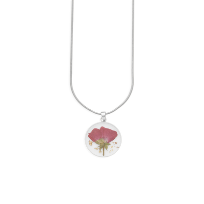 Collier de fleurs de naissance pressées