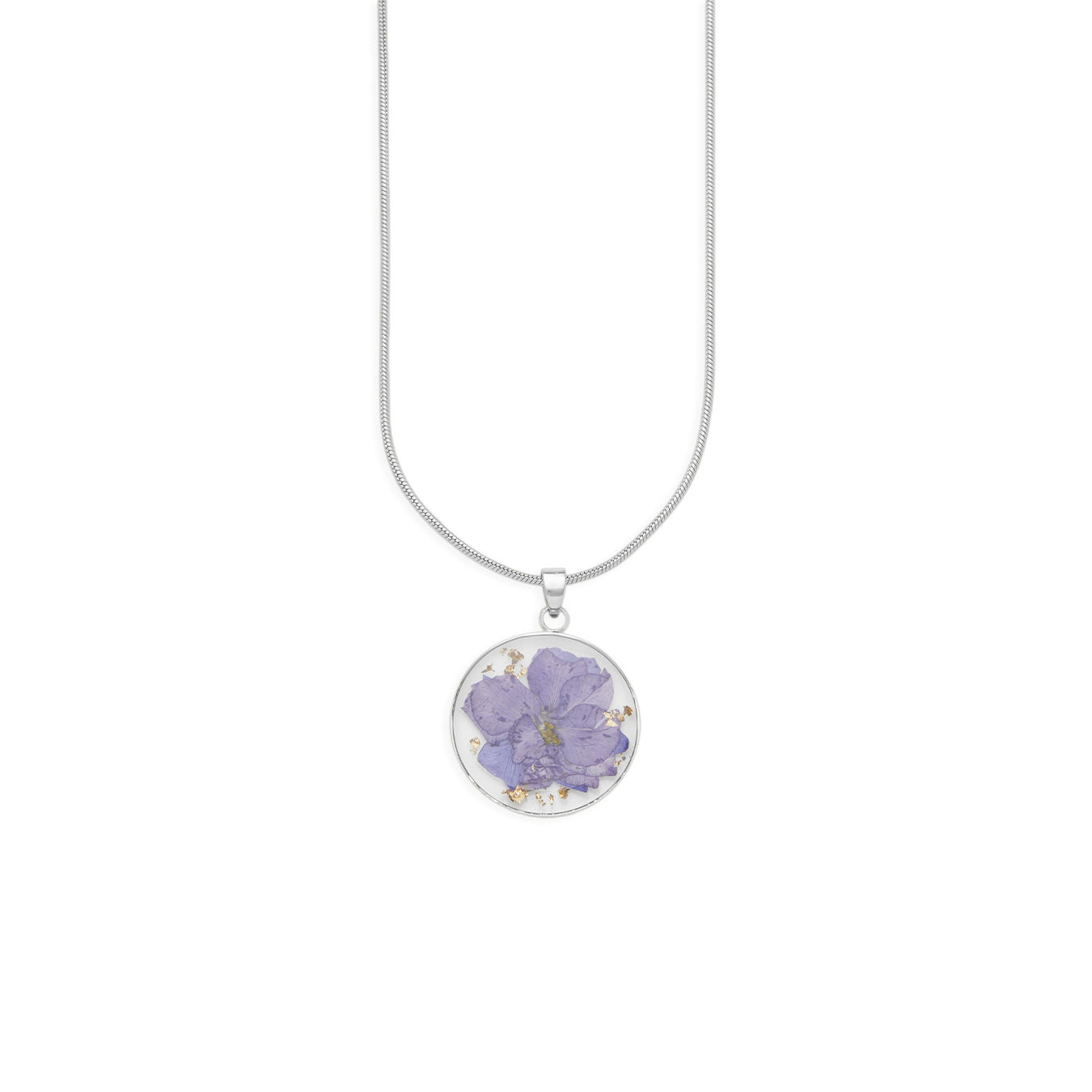 Collier de fleurs de naissance pressées