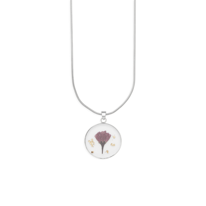 Collier de fleurs de naissance pressées