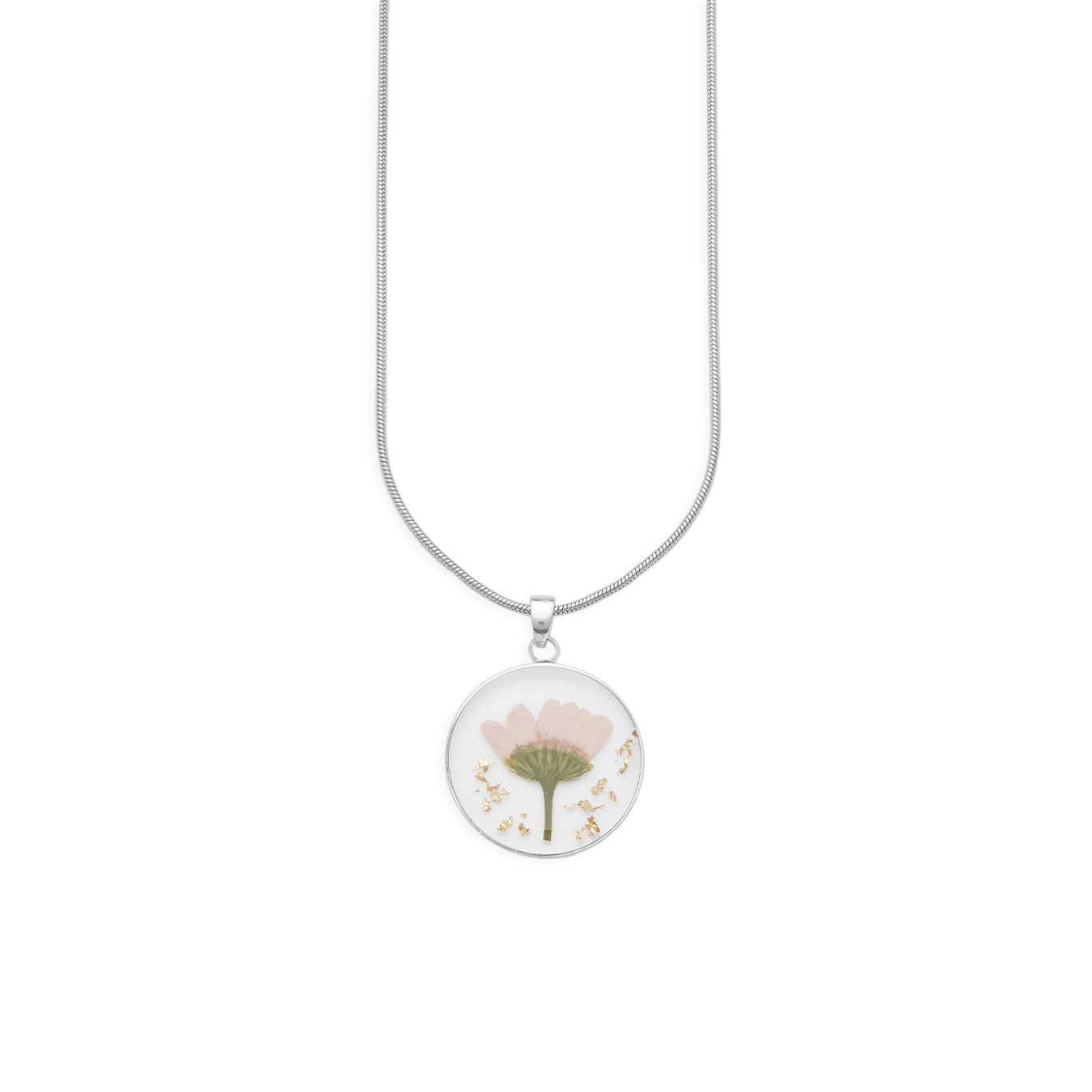 Collier de fleurs de naissance pressées