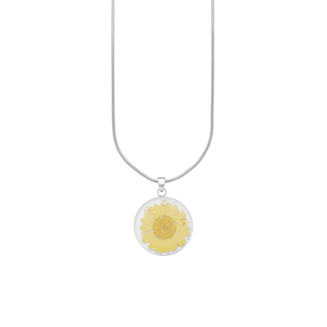 Collier de fleurs de naissance pressées