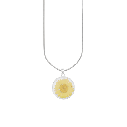 Collier de fleurs de naissance pressées