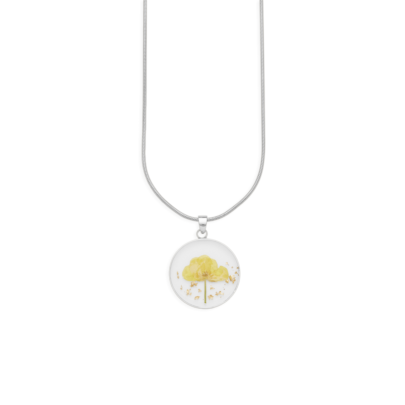 Collier de fleurs de naissance pressées