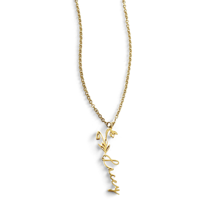 Collier avec nom de fleur de naissance