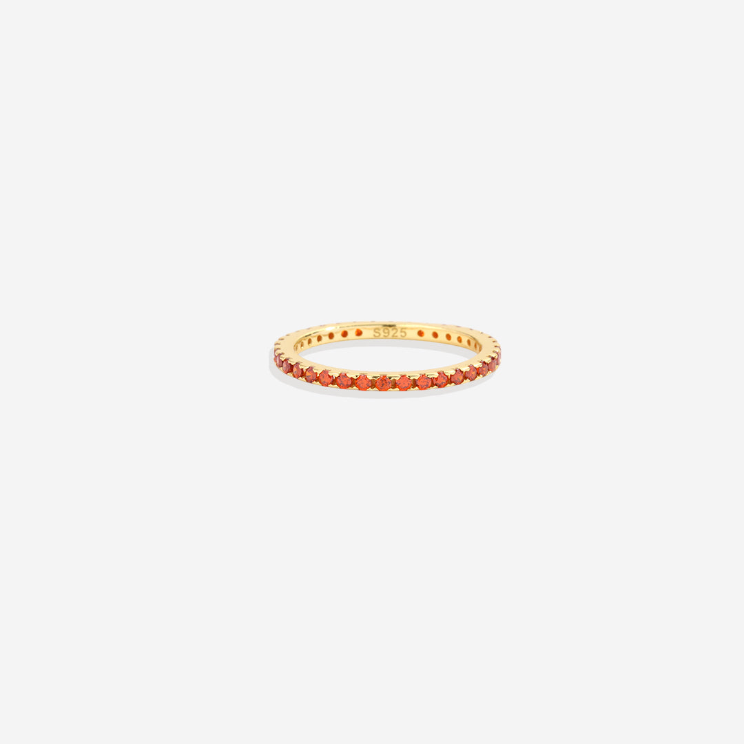 Bague d'éternité empilable avec pierre de naissance