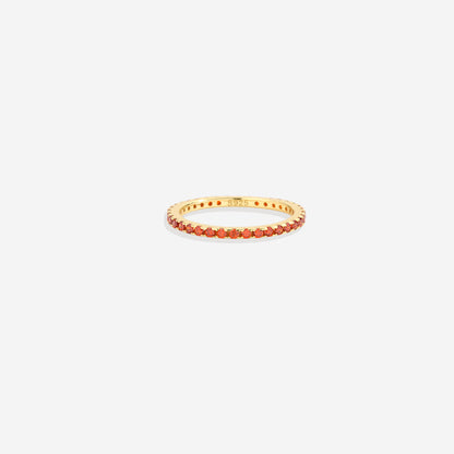 Bague d'éternité empilable avec pierre de naissance
