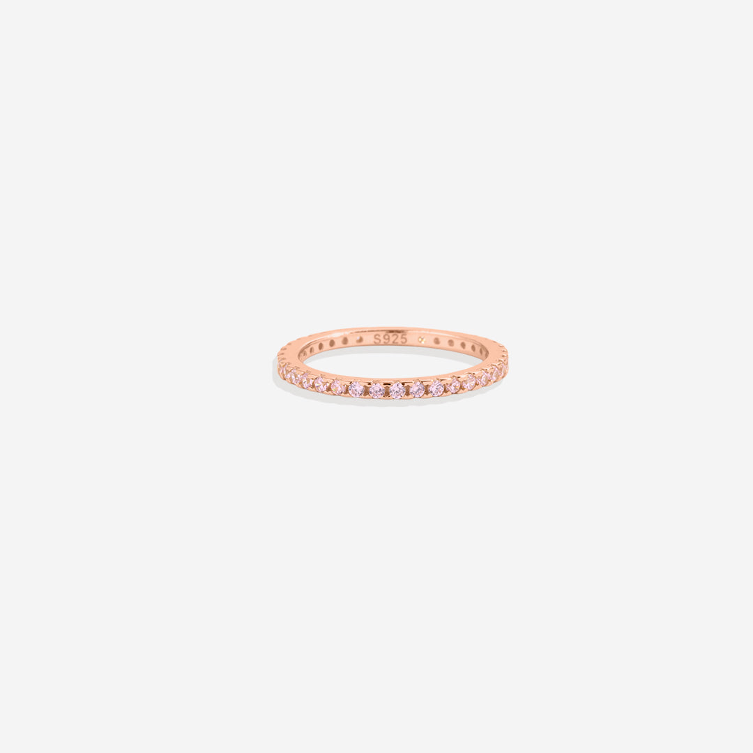 Bague d'éternité empilable avec pierre de naissance