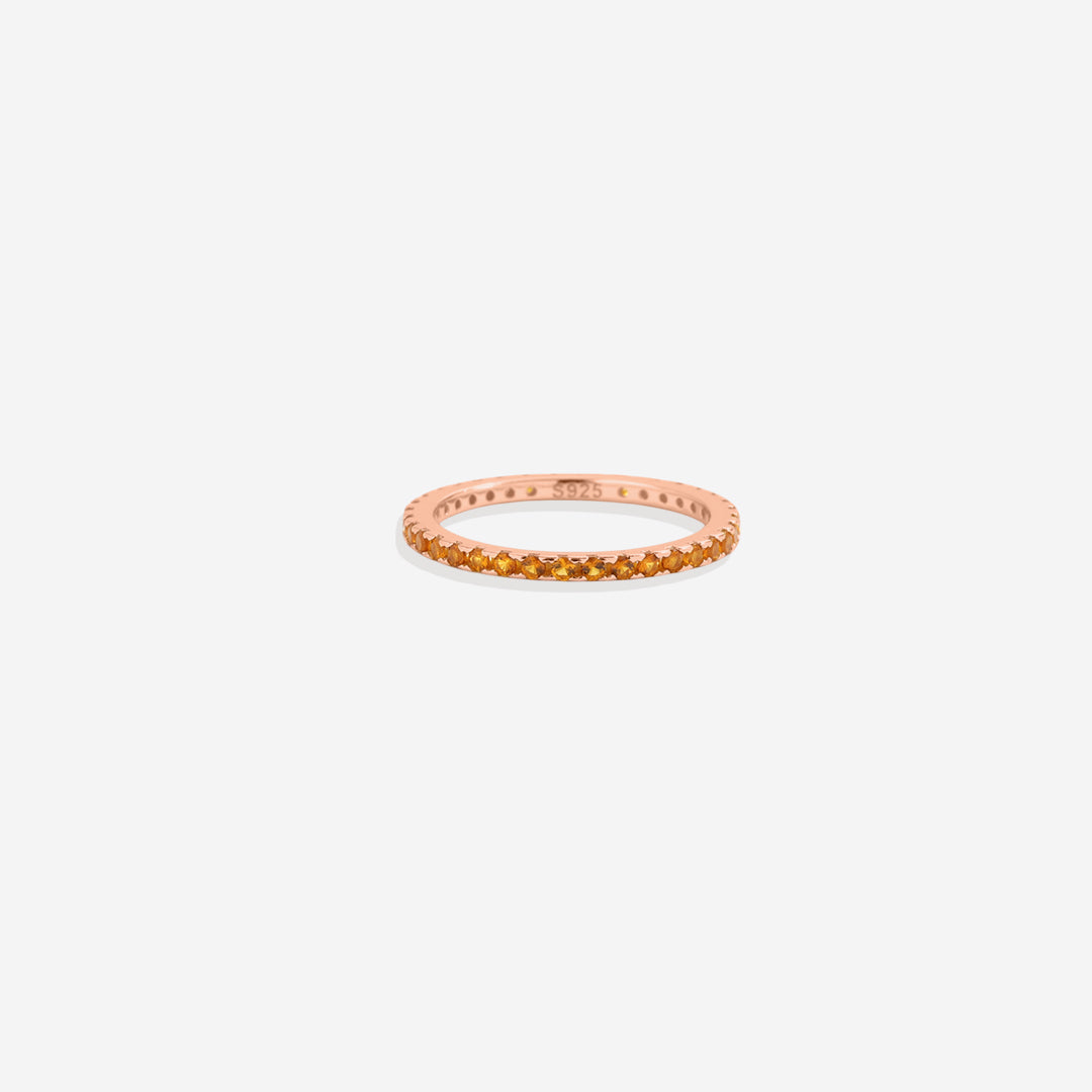 Bague d'éternité empilable avec pierre de naissance