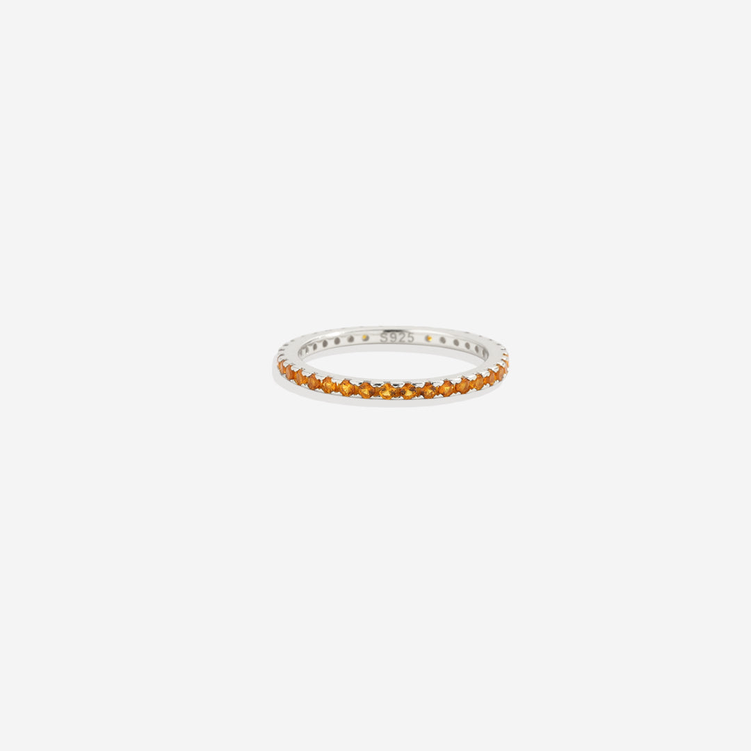 Bague d'éternité empilable avec pierre de naissance