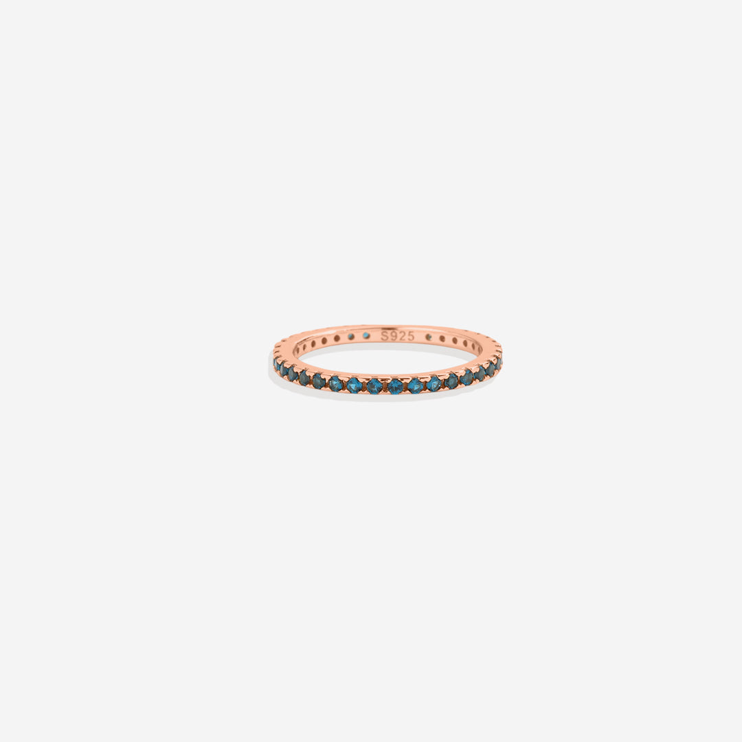 Bague d'éternité empilable avec pierre de naissance