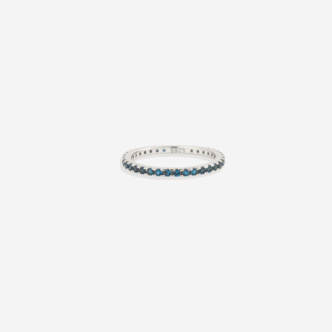 Bague d'éternité empilable avec pierre de naissance