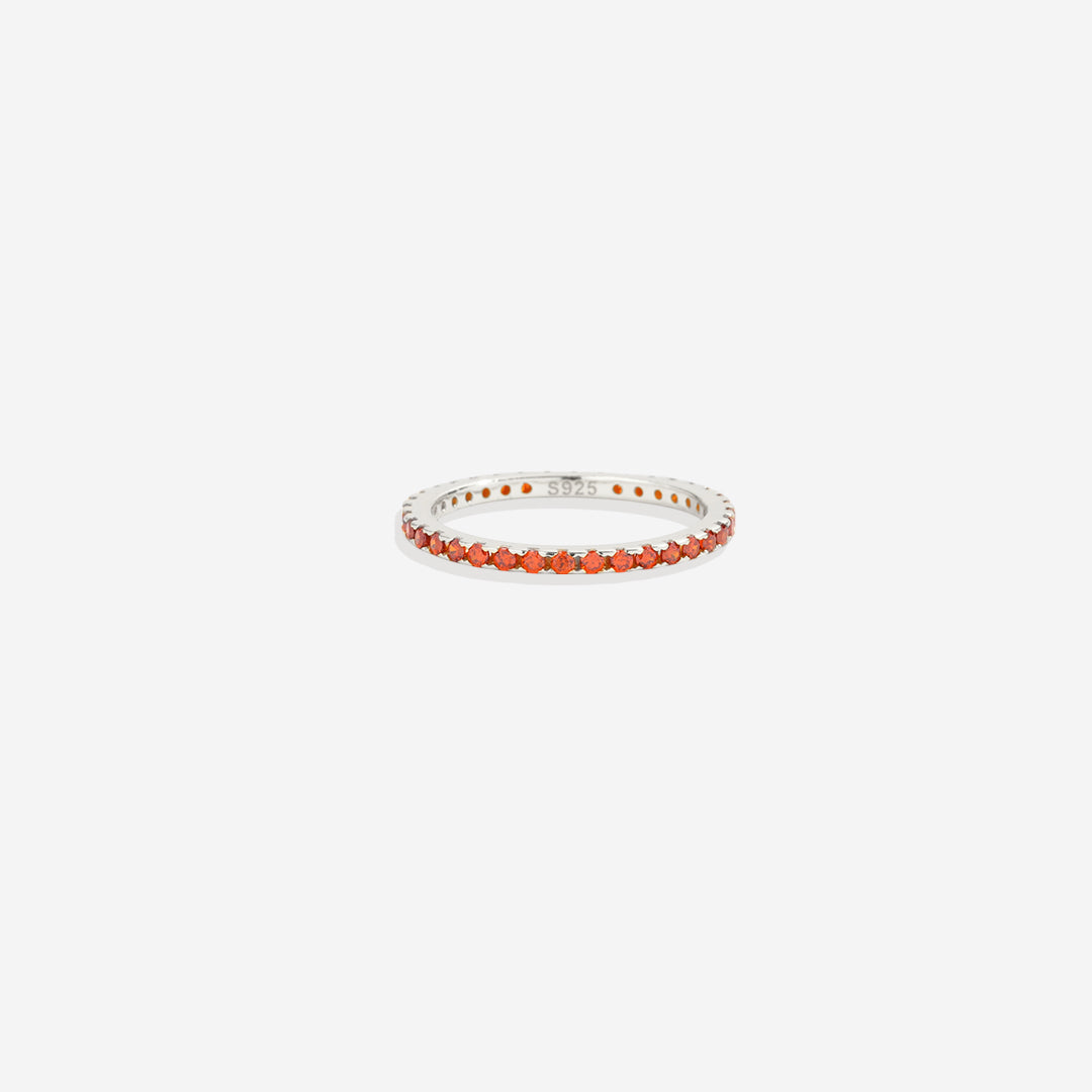 Bague d'éternité empilable avec pierre de naissance