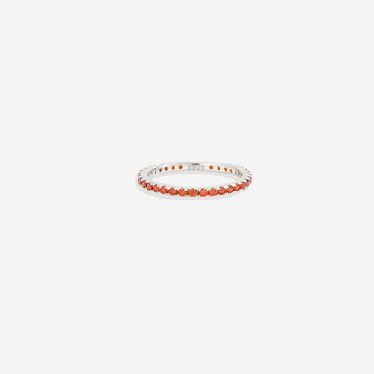 Bague d'éternité empilable avec pierre de naissance