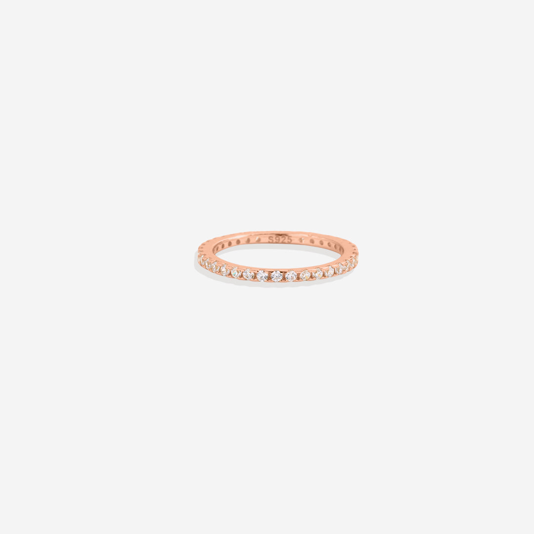Bague d'éternité empilable avec pierre de naissance