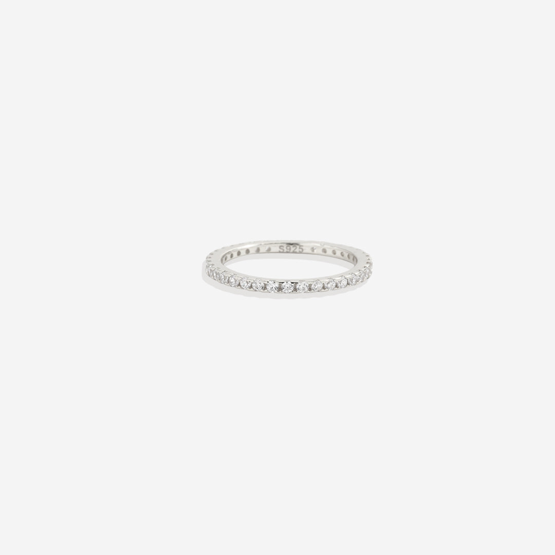 Bague d'éternité empilable avec pierre de naissance