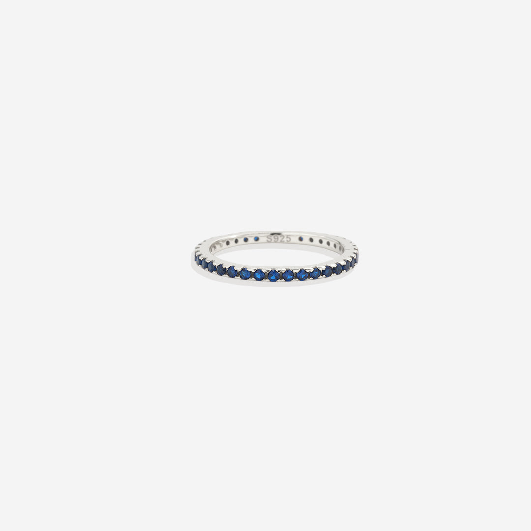 Bague d'éternité empilable avec pierre de naissance