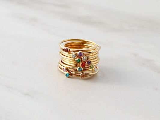 Birthstone Stacking Ring