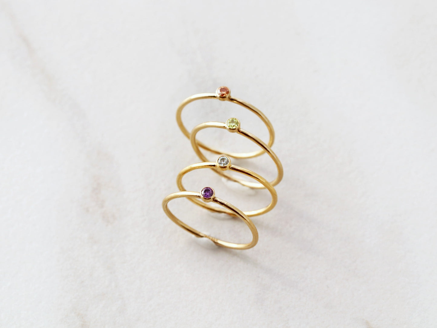 Birthstone Stacking Ring