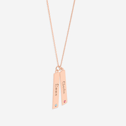 Collier barre avec pierre de naissance
