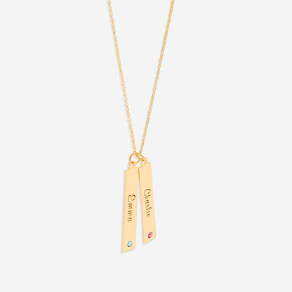 Collier barre avec pierre de naissance