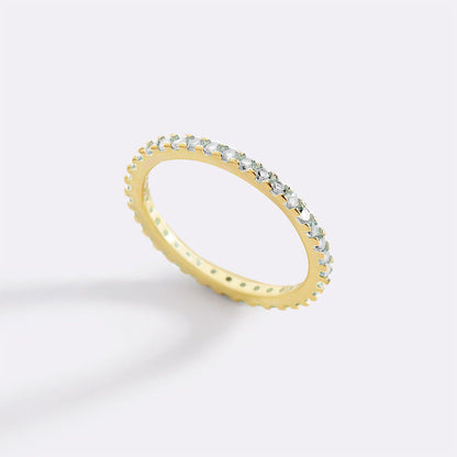 Bague d'éternité empilable avec pierre de naissance