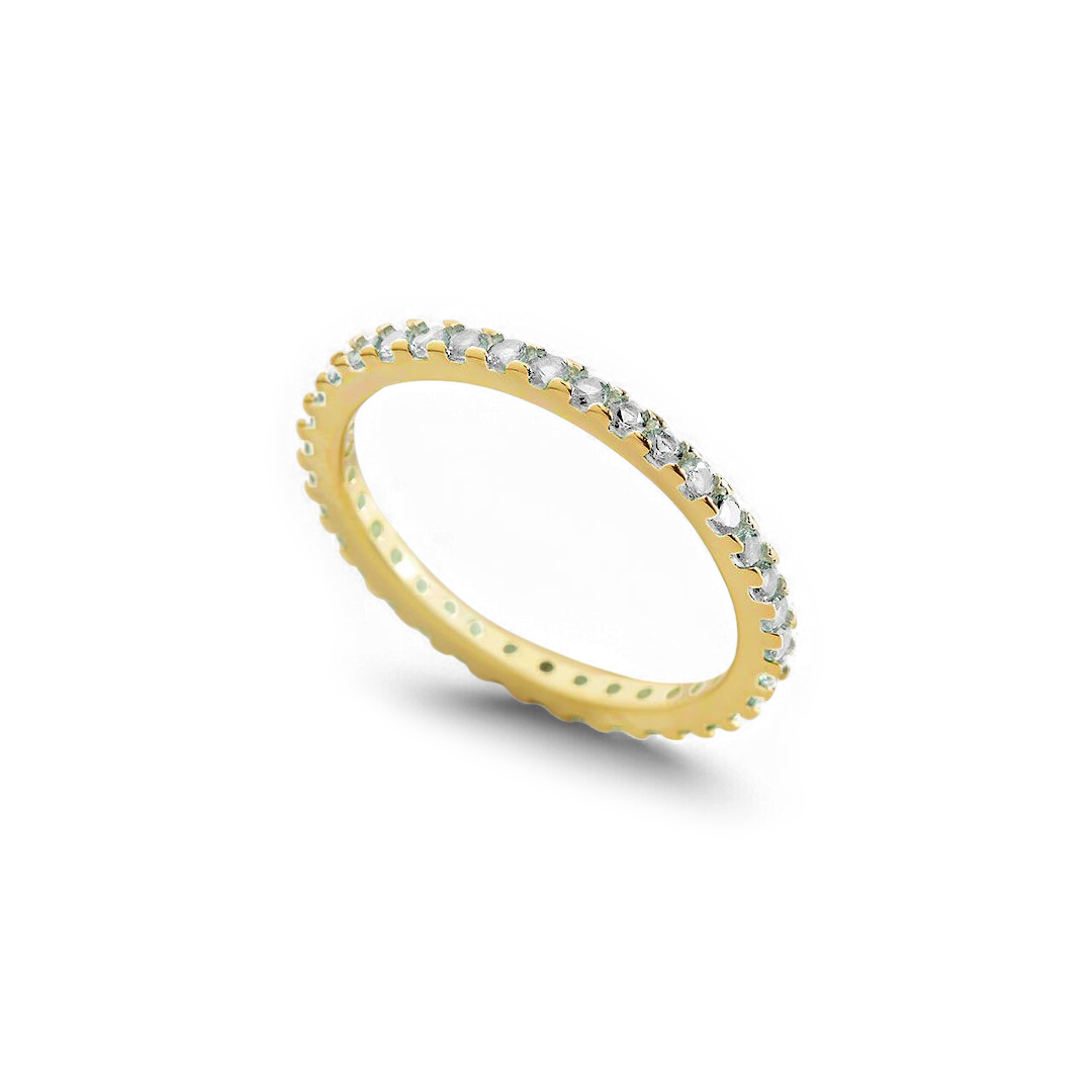 Bague d'éternité empilable avec pierre de naissance