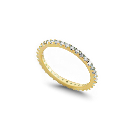 Bague d'éternité empilable avec pierre de naissance