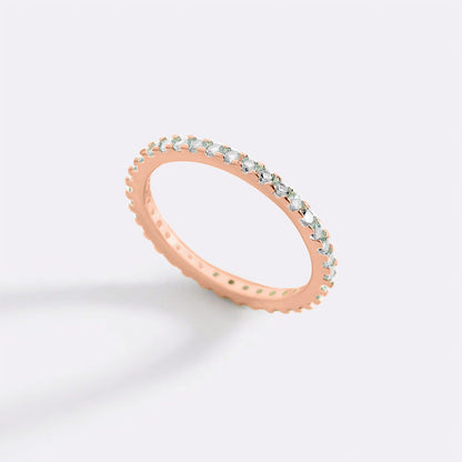 Bague d'éternité empilable avec pierre de naissance