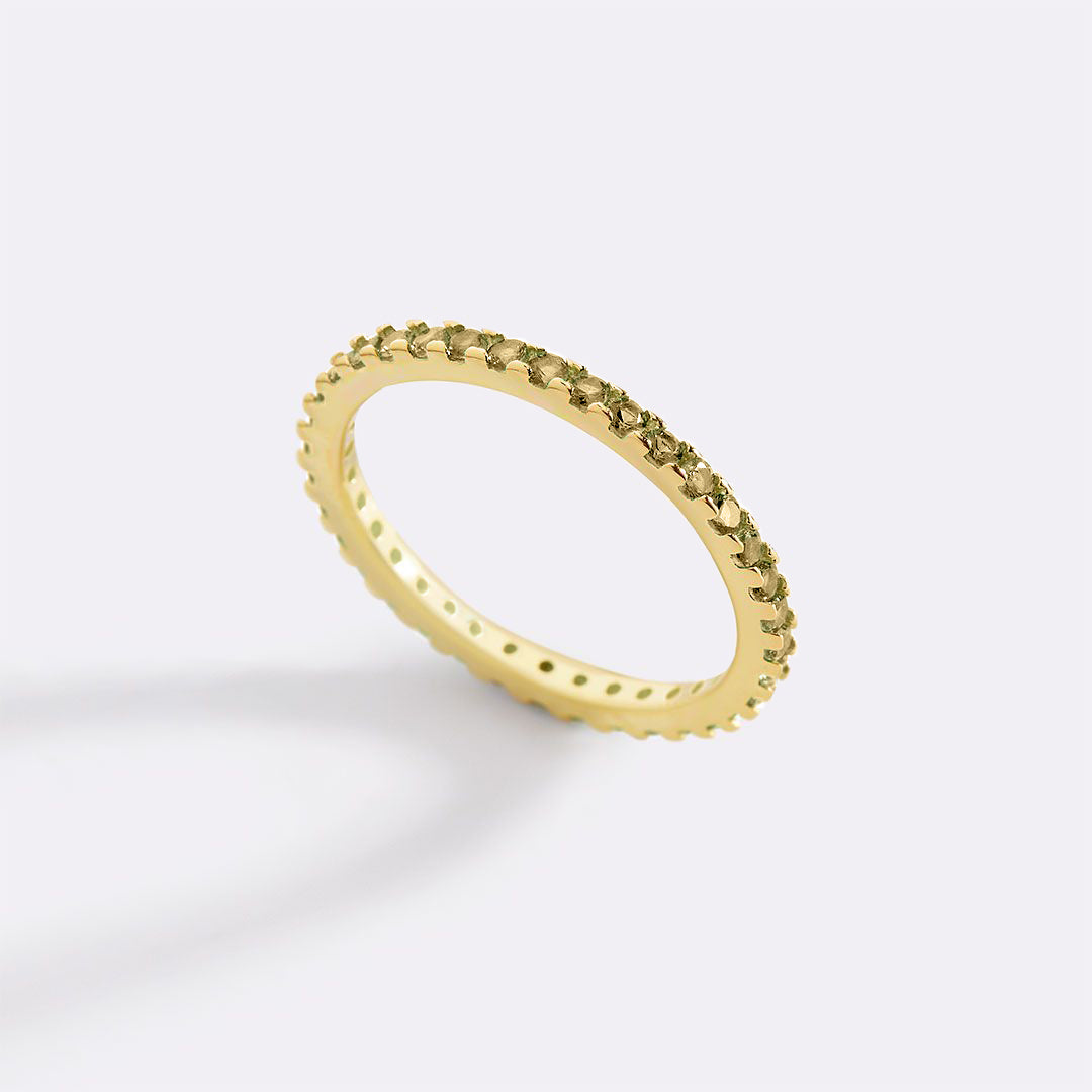 Bague d'éternité empilable avec pierre de naissance
