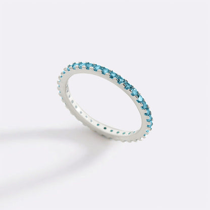 Bague d'éternité empilable avec pierre de naissance