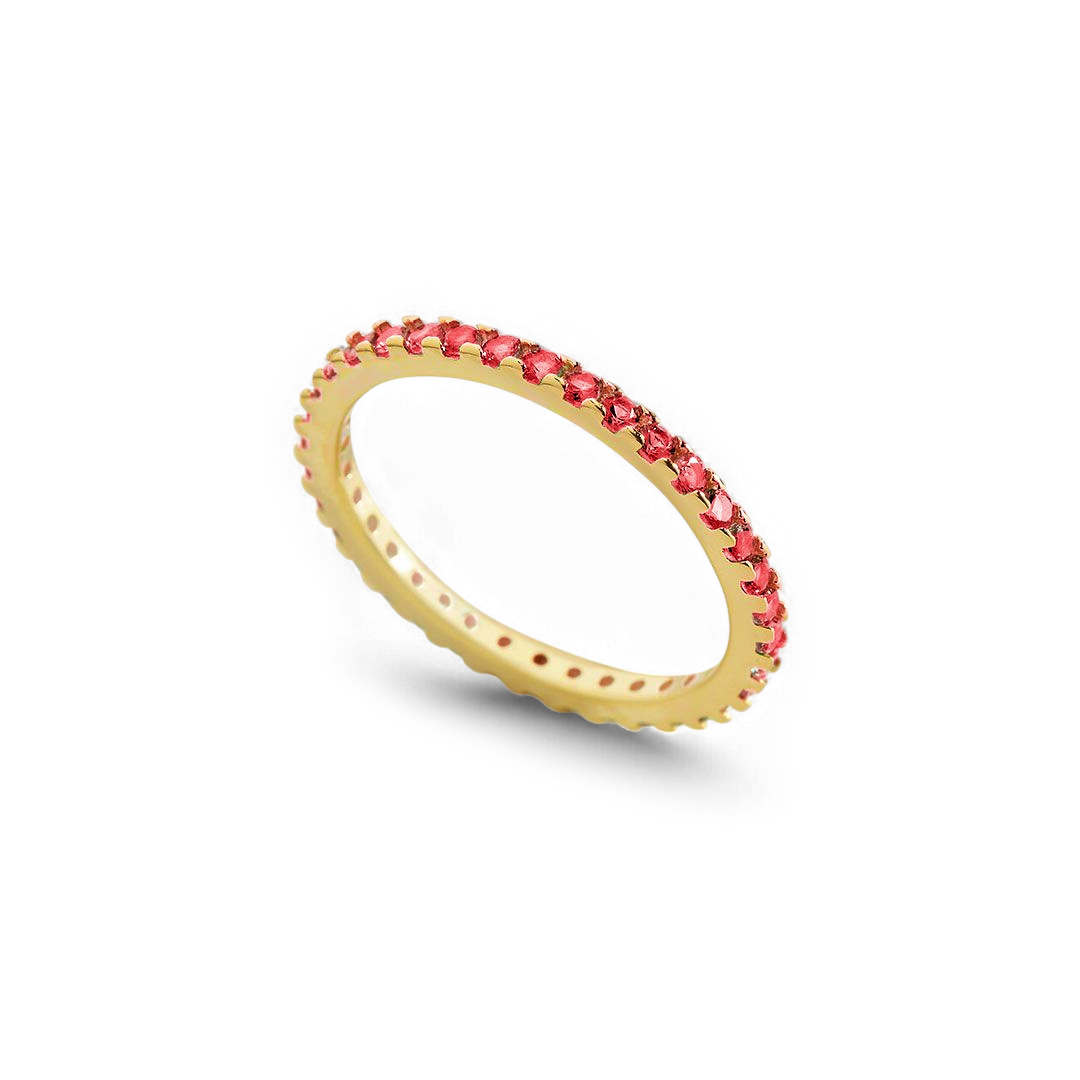Bague d'éternité empilable avec pierre de naissance