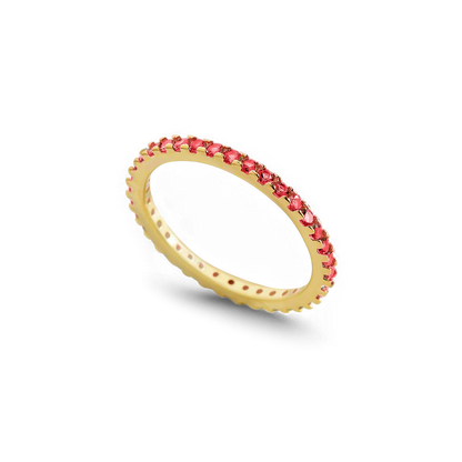 Bague d'éternité empilable avec pierre de naissance