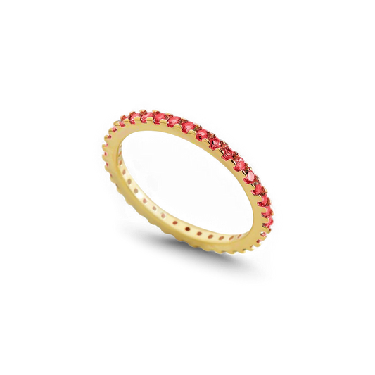 Bague d'éternité empilable avec pierre de naissance