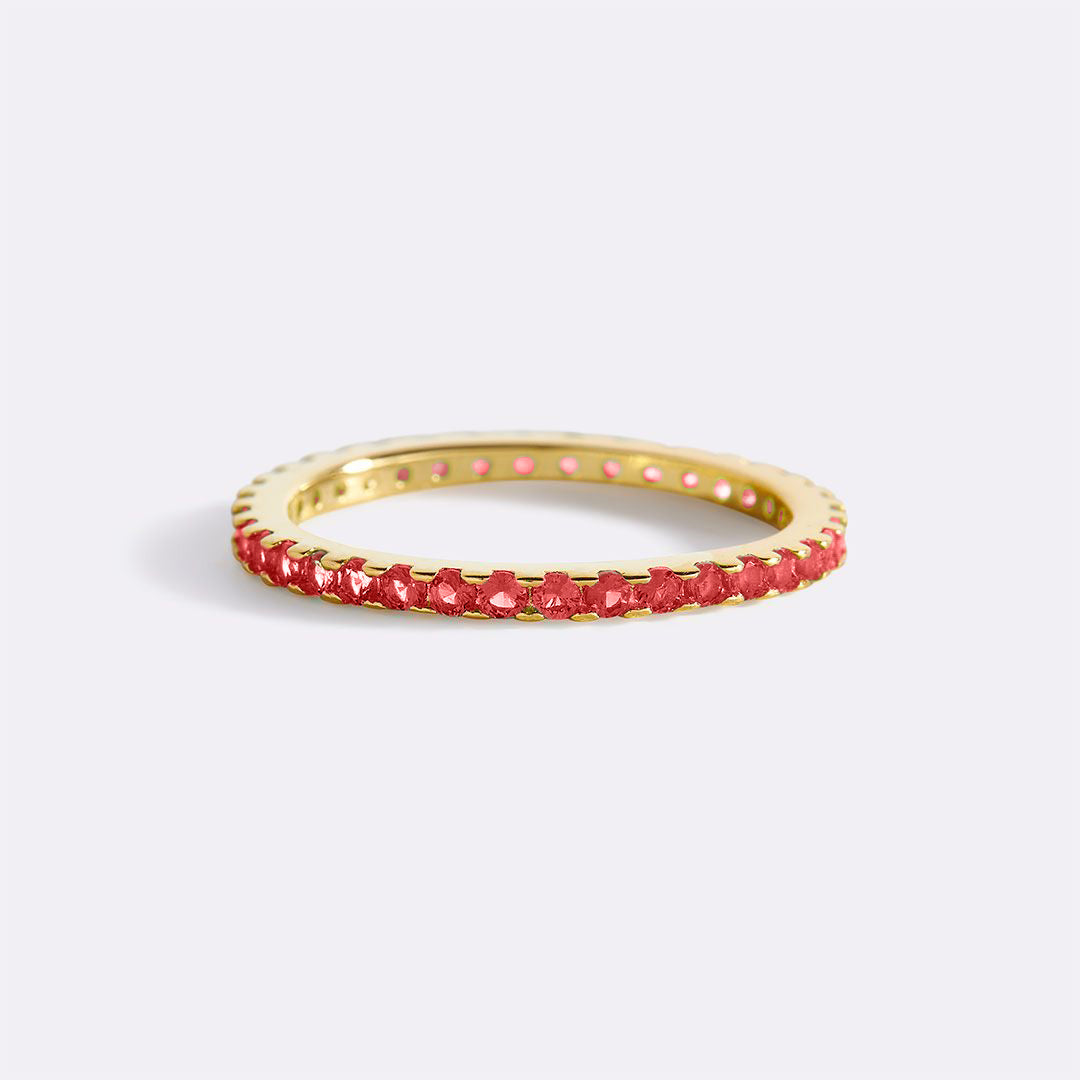 Bague d'éternité empilable avec pierre de naissance